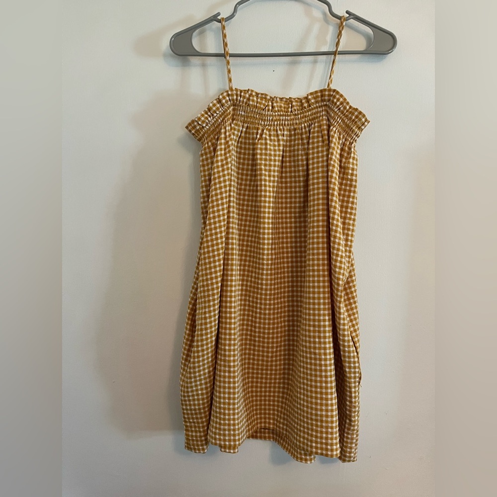 Steve Madden yellow plaid dress